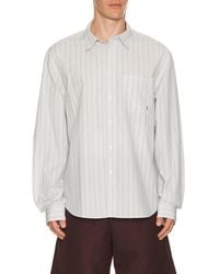 vowels - Long Sleeve Striped Button Down Shirt - Lyst
