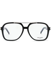 Saint Laurent - Corner Angle Rectangular Optical Eyeglasses - Lyst