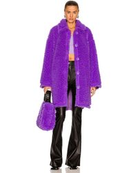 Stand Studio Gwen Faux Fur Coat - Purple