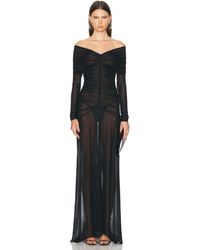 Atlein - V-neck Cut Out Gown - Lyst