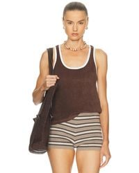 RE/DONE - Scoop Neck Terry Tank - Lyst