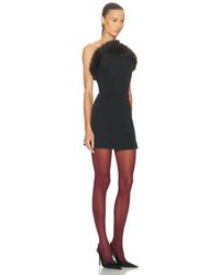 david koma women's natural tulle trimmed satin balconette mini dress David Koma Women's Natural Tulle-Trimmed Satin Balconette Mini Dress
