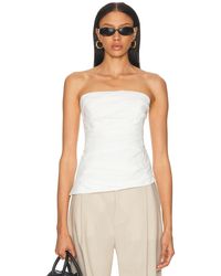Jonathan Simkhai - Emerson Ruched Bustier Top - Lyst