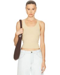 Enza Costa - Military Rib Slim Tank Top - Lyst