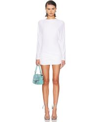 Christopher Esber Suspended Fluted Jersey Mini Dress in Blue | Lyst Christopher Esber Suspended Fluted Jersey Mini Dress in Blue | Lyst