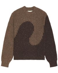 ERL - Swirl Wool Crew Neck Knit Sweater - Lyst