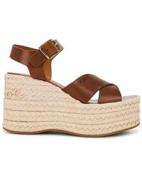 Chloé - Isla Wedge Sandal - Lyst