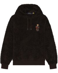 Polo Ralph Lauren - Long Sleeve Curly Hi-Pile Novelty Holiday Bear Hoodie - Lyst
