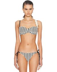 PATBO - Selene Mesh Color Block Bikini Top - Lyst