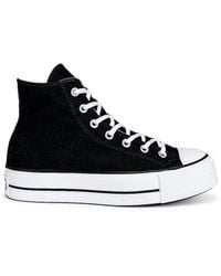 Converse - Chuck Taylor All Star Platform Canvas In Black & White - Lyst