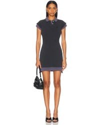 Alexander Wang - Layered Short Sleeve Polo Mini Dress - Lyst