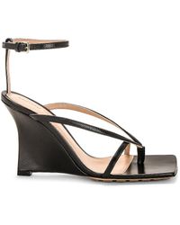 Bottega Veneta - Stretch Leather Wedge Sandals - Lyst