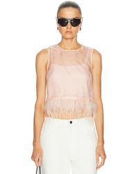 STAUD - Avi Silk Top - Lyst