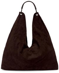 ショルダーバッグ・ポシェット 25FW THE ROW Bindle three brown suede bag W1263L613BRMS Bindle Three Bag Brown in Suede – The Row
