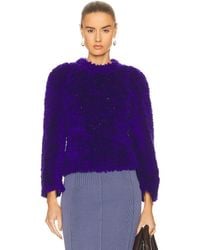 Stella McCartney - Furry Textured Knit Cropped Jumper Sweater - Lyst