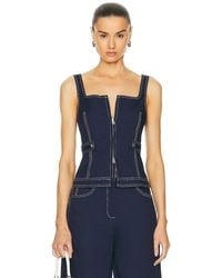 Jonathan Simkhai - Dolce Zip Up Top - Lyst