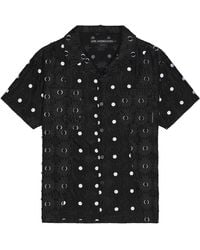 ANDERSSON BELL - Half Sheer Flower Shirt - Lyst