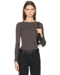 Enza Costa - Supima Cotton New Classic Long Sleeve Tee - Lyst