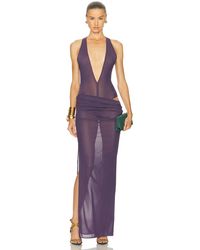 Alex Perry - Tucked Halter Column Dress - Lyst