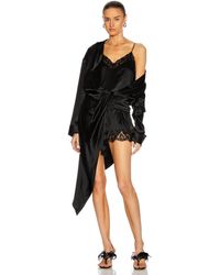 Alexander Wang Hybrid Lace PJ Slip Dress - Schwarz
