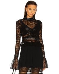 Alaïa - Fitted Long Sleeve Top - Lyst