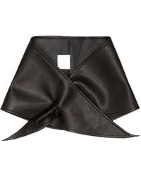 Nour Hammour - Sena Leather Pull Scarf - Lyst