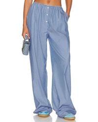 Helsa - Pinstripe Poplin House Pants - Lyst