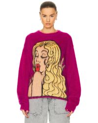ERL - Unisex Kiss Mohair Intarsia Sweater Knit - Lyst