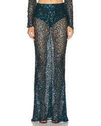 LAPOINTE - Net Paillette Maxi Skirt - Lyst