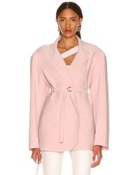 Norma Kamali Oversized Double Breasted Jacket - Pink