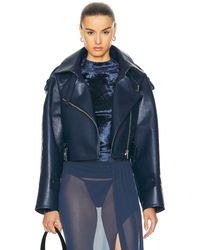 LAPOINTE - Bonded Faux Leather Belted Moto Jacket - Lyst