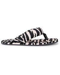 The Attico - Zebra Printed Indie Flat Thong Sandal - Lyst