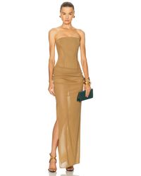 Alex Perry - Strapless Longline Corset Column Dress - Lyst