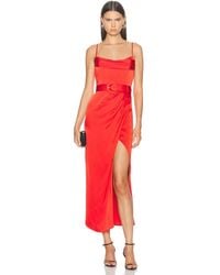 Nicholas - Lulu Draped Corset Midi Dress - Lyst