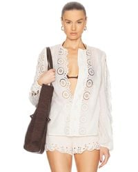Zimmermann - Lucky Embroidered Blouse - Lyst