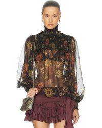 Siedres - Mirelle Sheer Floral Blouse - Lyst