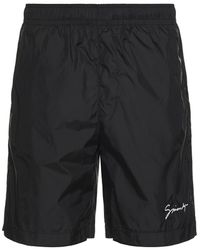 Givenchy - Long Logo Embroidery Swim Short - Lyst