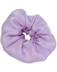 Jennifer Behr Silk Organza Scrunchie - Purple