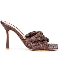Bottega Veneta - Raffia Stretch Mules - Lyst
