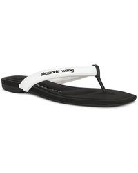 Alexander Wang Lambskin Vic Sandals in Black | Lyst