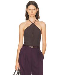 Alex Perry - Cross Tie Halter Bodysuit - Lyst
