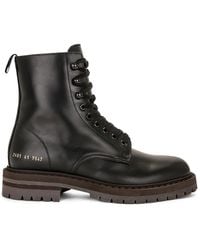 Common Projects - Leather Winter Combat Boots - Lyst