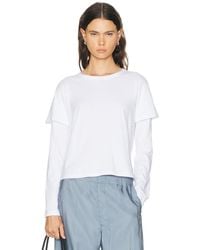 Leset - Margo Layered Long Sleeve Tee - Lyst