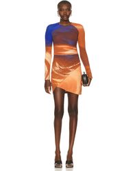 Jonathan Simkhai - Abby Long Sleeve Ruched Mini Dress - Lyst