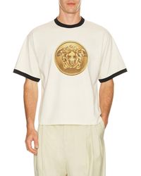 Versace - Tee Shirt Medusa Embroidery - Lyst