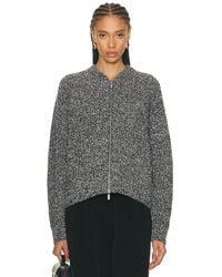 Helmut Lang - Marled Zip Up Sweater - Lyst