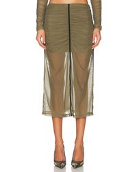 DIESEL - High Waisted Midi Skirt - Lyst
