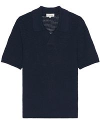 FRAME - Short Sleeve Sweater Polo - Lyst