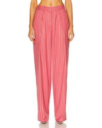 Alex Perry - Low Rise Crystal Pinstripe Pleat Trouser - Lyst