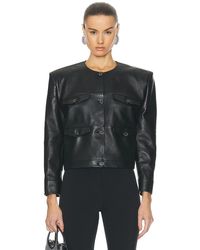 Magda Butrym - Button Up Leather Jacket - Lyst